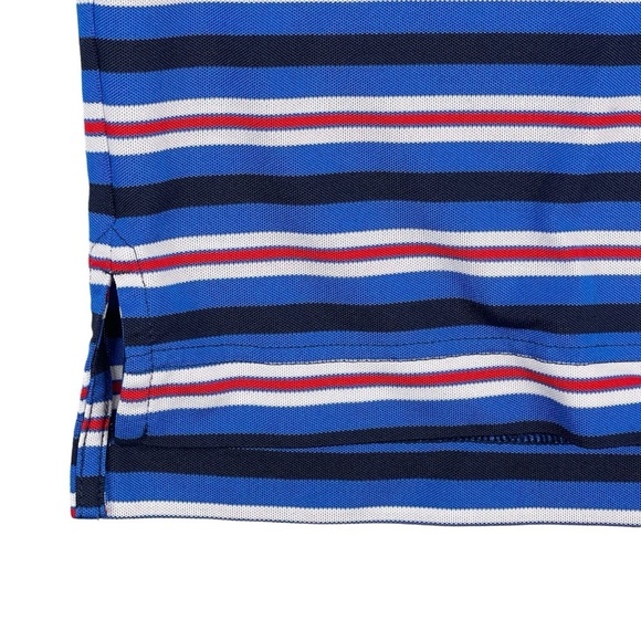 Footjoy Polo Golf Shirt Mens XL Red White Blue Stripe Mesh ProDry Performance - Picture 3 of 7